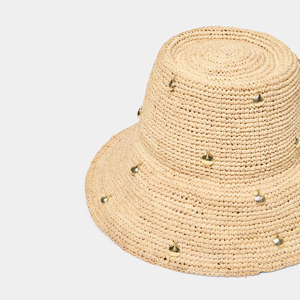 Dolce Vita ACCESSORIES | Straw Natural Cloche with Charms