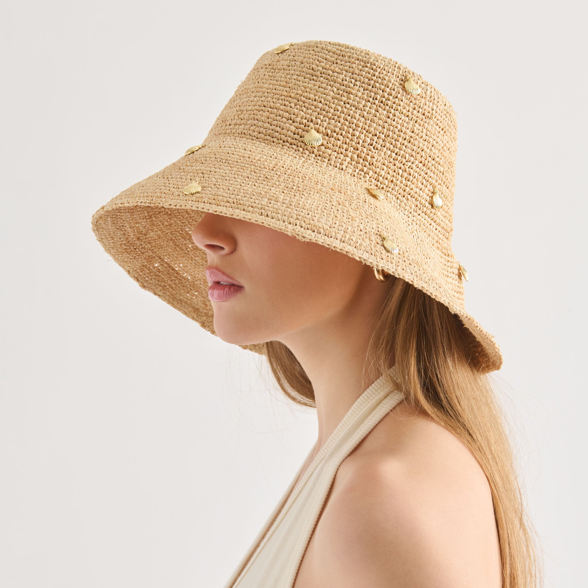 Dolce Vita ACCESSORIES | Straw Natural Cloche with Charms