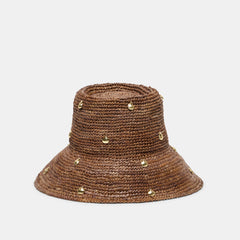 Dolce Vita ACCESSORIES | STRAW CLOCHE WITH CHARMS BROWN
 – Dolce Vita