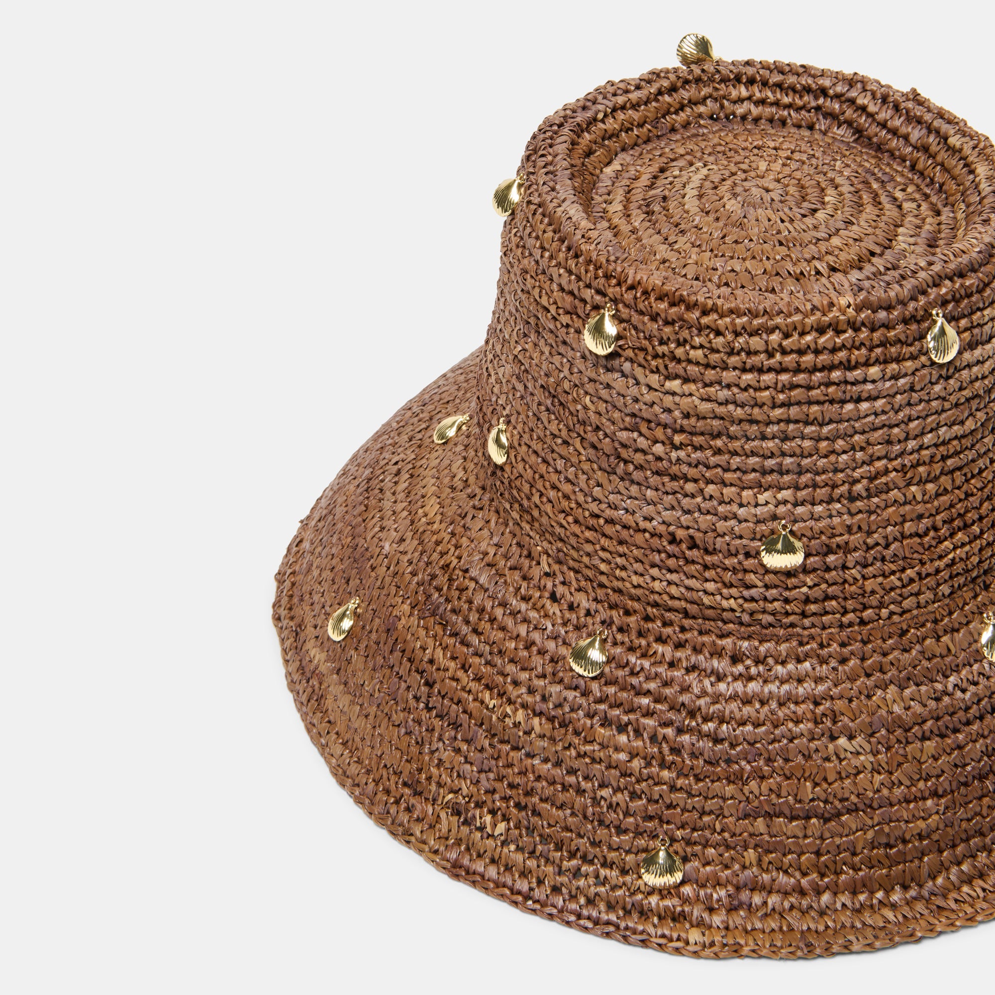 Dolce Vita ACCESSORIES | STRAW CLOCHE WITH CHARMS BROWN
 – Dolce Vita